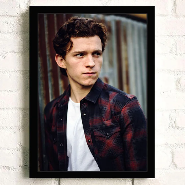 Famous Actor Movie Star Tom Holland Print Art Canvas Poster For Living Room Decor Home Wall Picture