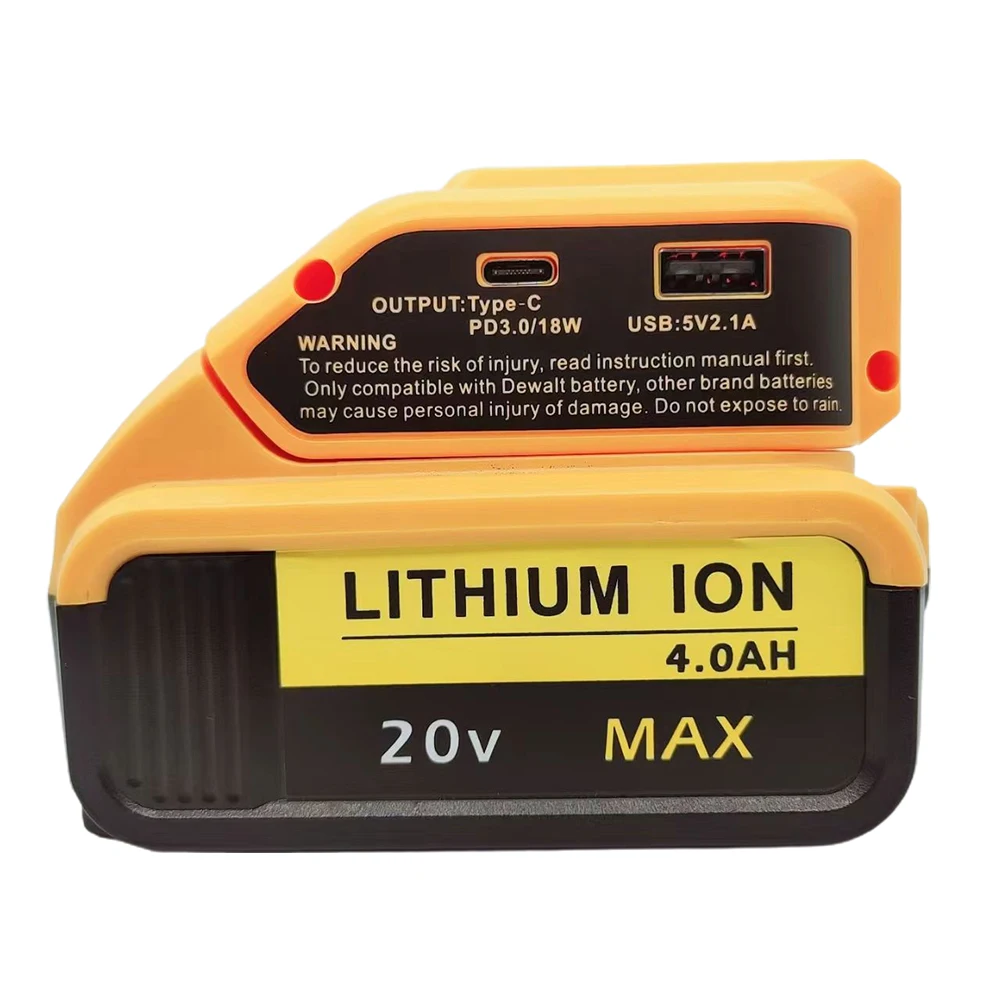 Battery Adapter DCB090 For Dewalt 14.4V To 20V Max XR Lithium Batteries USB Type C Power Source Charger Power Tool Accessories AliExpress 1420