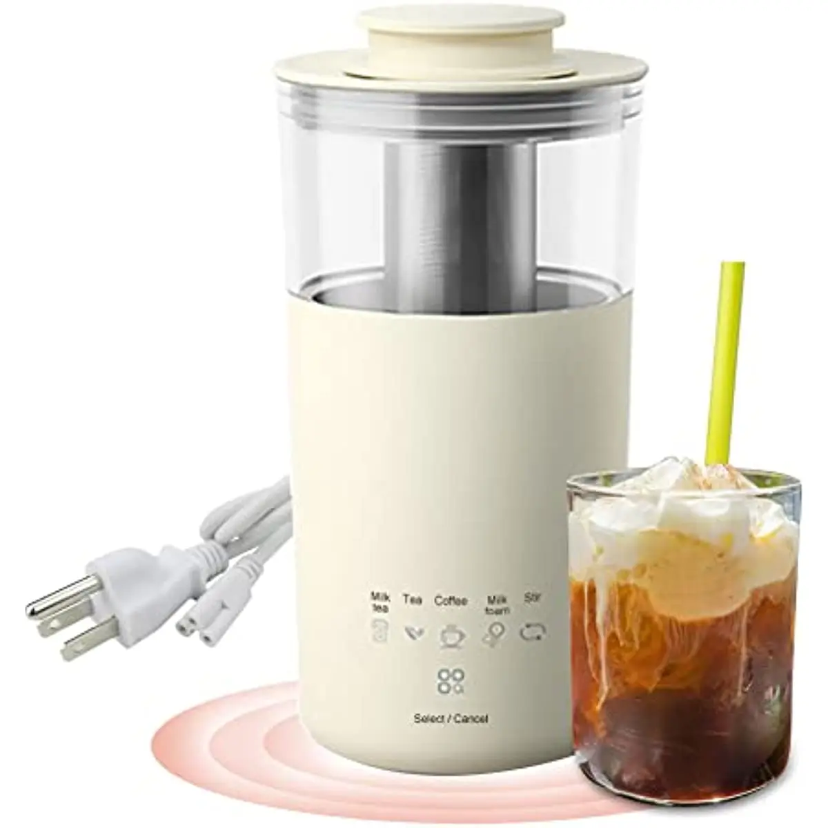 Leeseph Airtight Cold Brew Iced Coffee Maker and Tea Infuser- 1.0L / 34oz  Glass Carafe with Removable Stainless Steel Filter