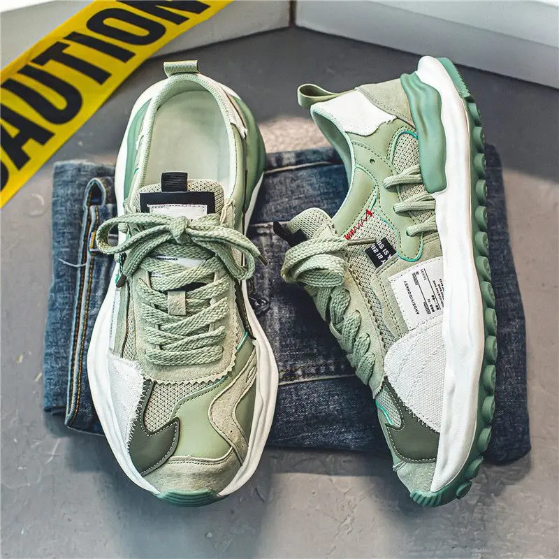 Men Sneakers Breathable Casual Shoes Fashion Men Shoes Mesh Lace-up Running Shoes Outdoor Slip on Platform Sneakers Tenis Hombre 4