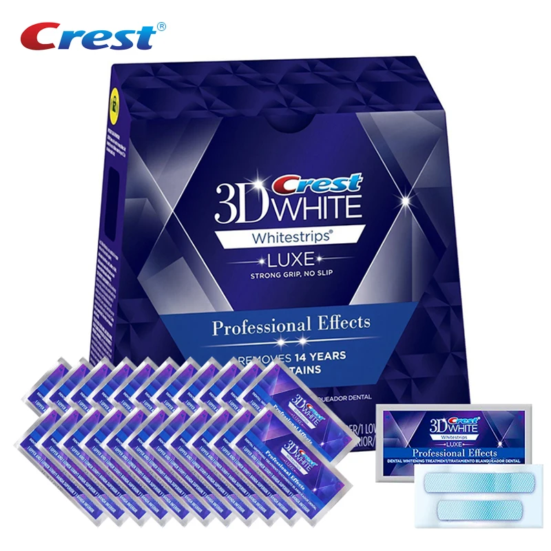 Crest 3D Whitestrops Luxe Professionl Effects Oral Hygiene Care Tooth Whiter Tool Teeth Whitening Strips 5/7/10/14/20 Treatment