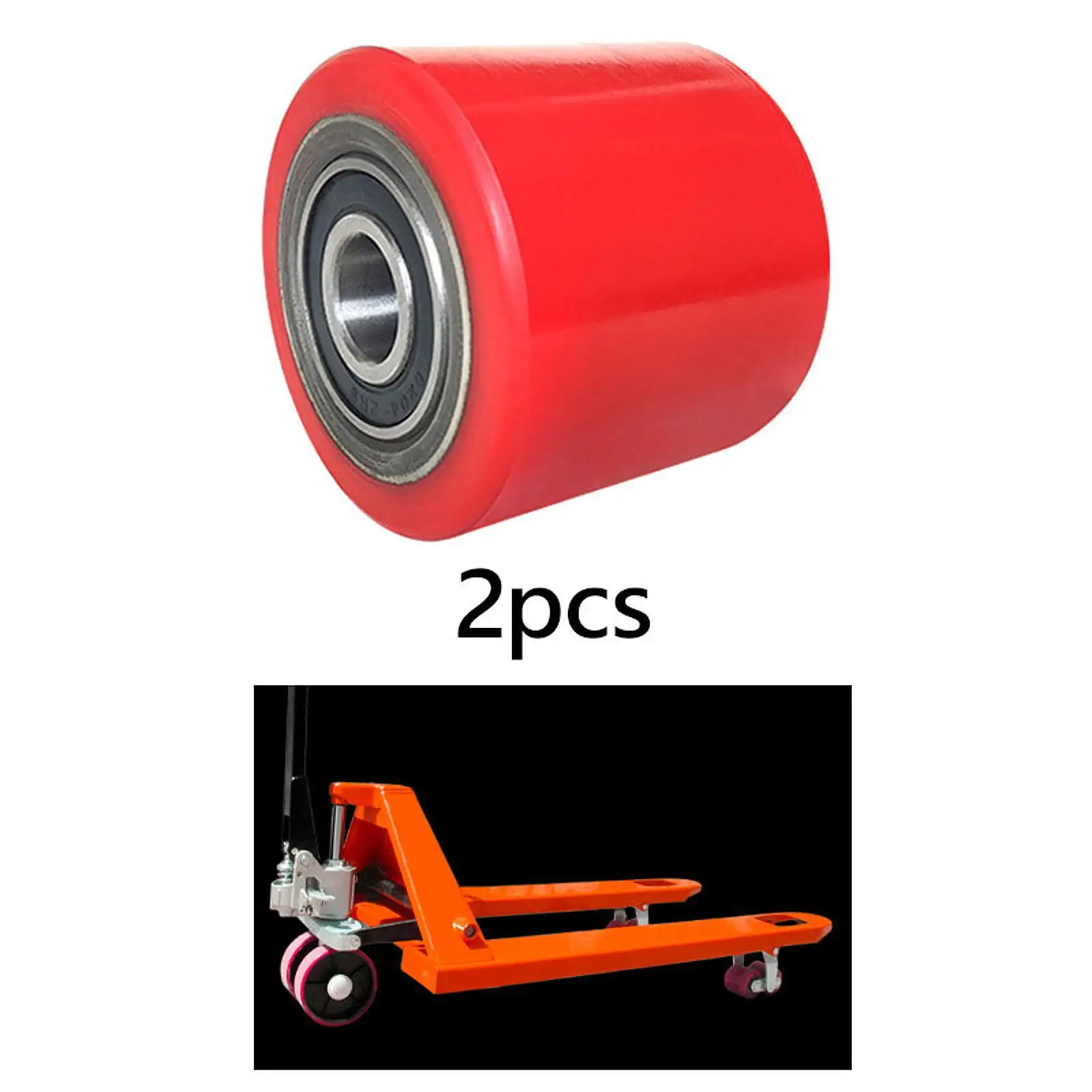 2 Pieces Pallet Truck Wheels Ground Bull Cart Forklift Casters Forklift Wheel Portable Sturdy CNC Guiding Wheel Truck Load Wheel