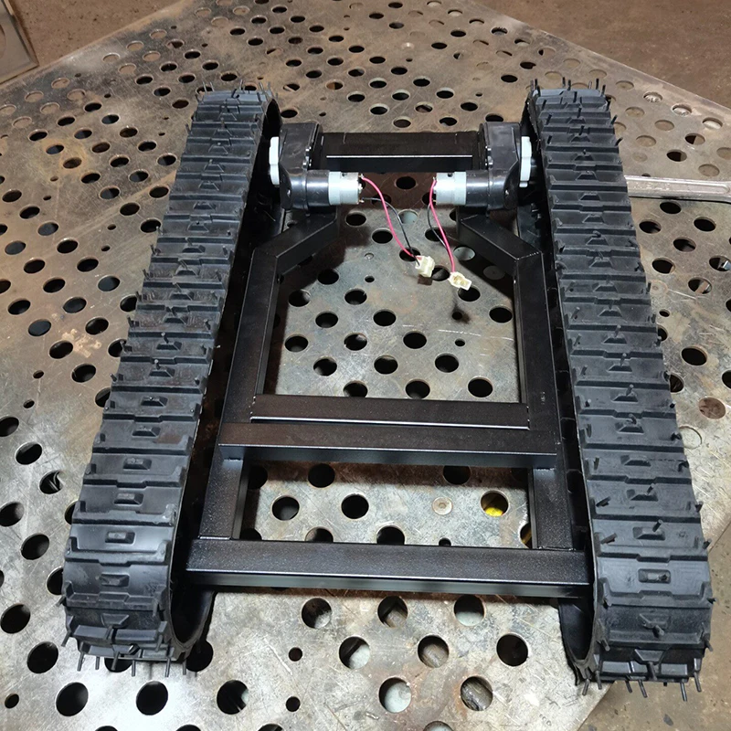 DIY 전동 RC 고무 트랙 섀시 조립 소형 원격 제어 하부 구조 크롤러 플랫폼..