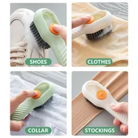A82X-Shoe Brush Capable Of Adding Liquid Multifunctional Shoe Cleaner Brush Cleaning Tool For Soft Fur Clothes 2