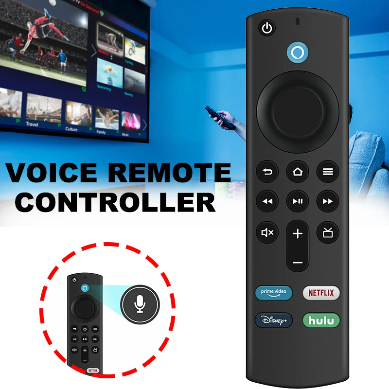 

1pc 4K Universal Intelligent TVs Remote Control Voice Smart Search Remotes Controller L5B83G For Alexa Fire TV Stick