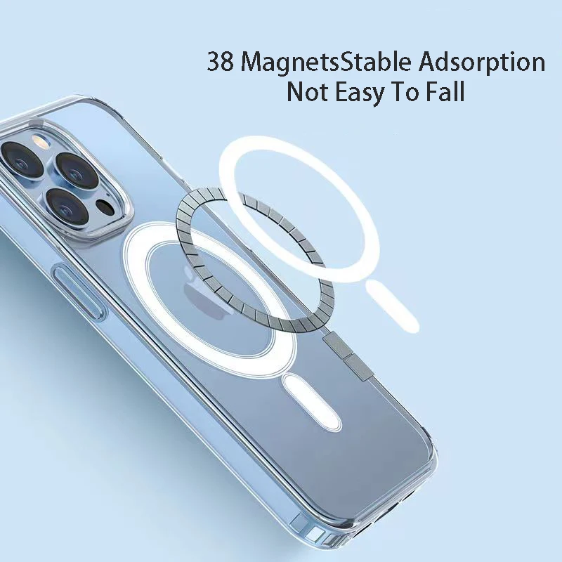 Luxury Wireless Magnetic Charging Clear Acrylic Phone Case
