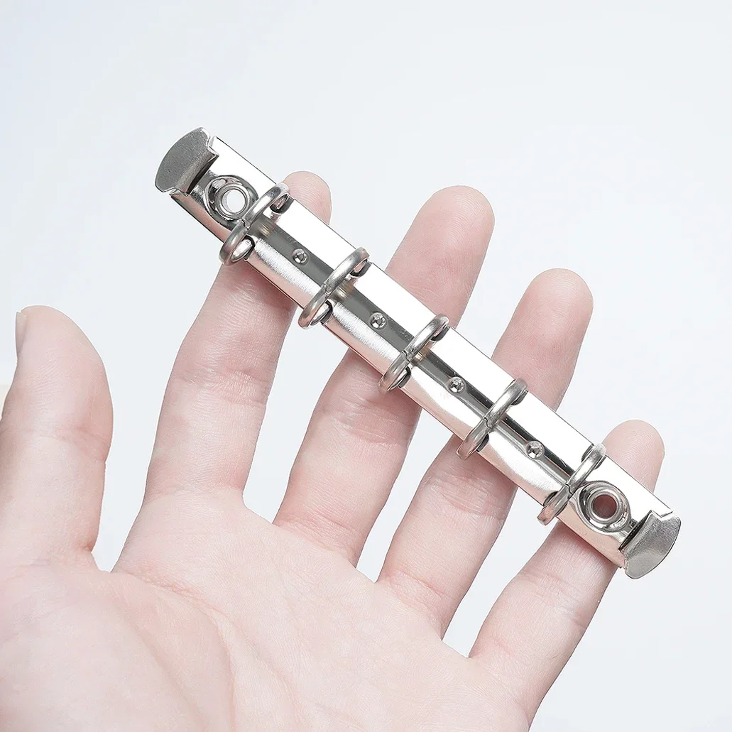 Moterm A8 Size Metal Spiral Rings Binder Clip 5 holes With 2 Pairs of Screw For Diary Notebook Planner Binder Clip File Folder 5