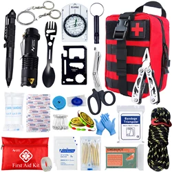 Tactical First Aid Kit In The Car Military Acessories Survival Kits Camping Equipments Medical Bag Self-defense EDC Pouch ifak