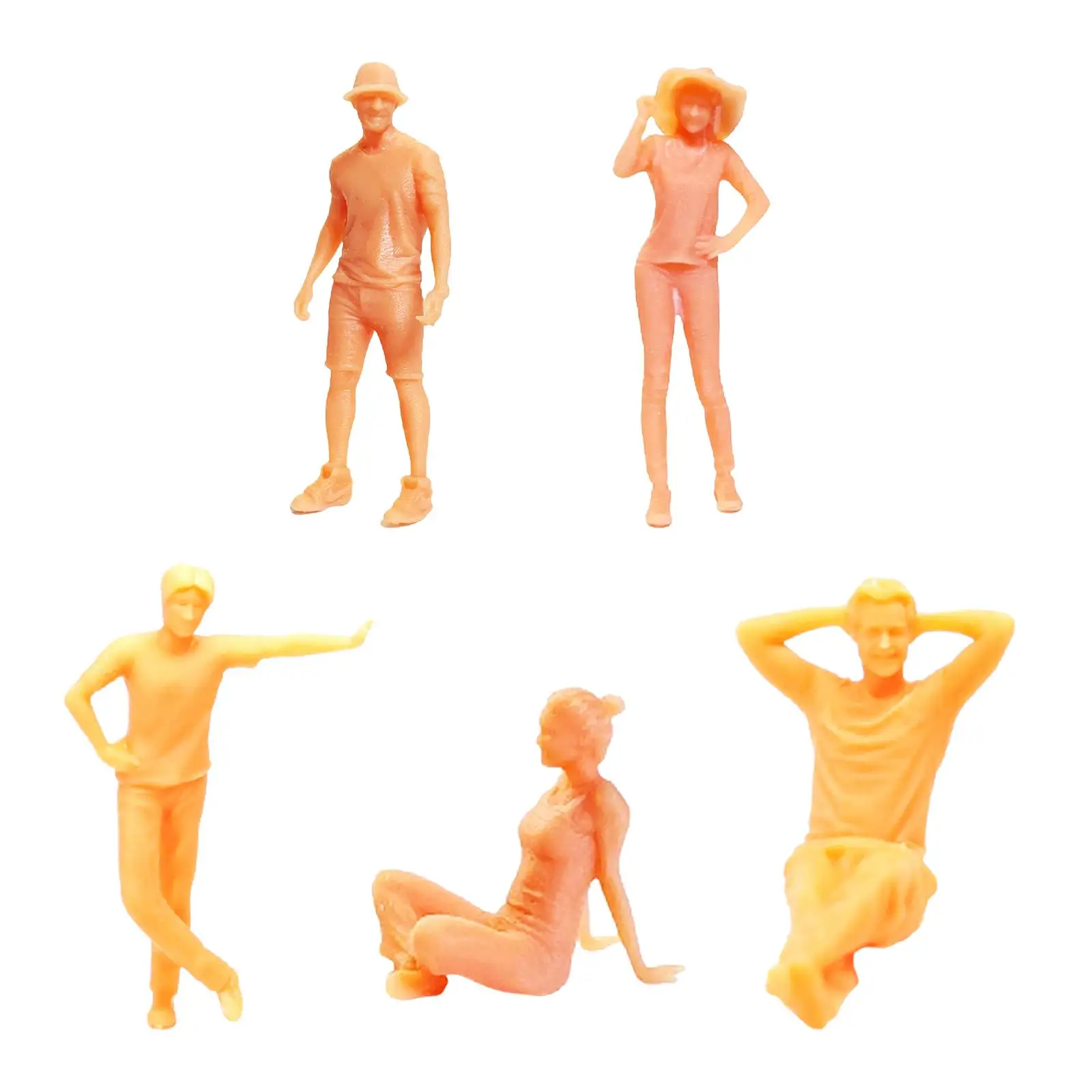 

Модель 1:64, Неокрашенные Фигурки, модель поезда, архитектурная реалистичная модель крошечных людей, модель, фигурки для песочного стола