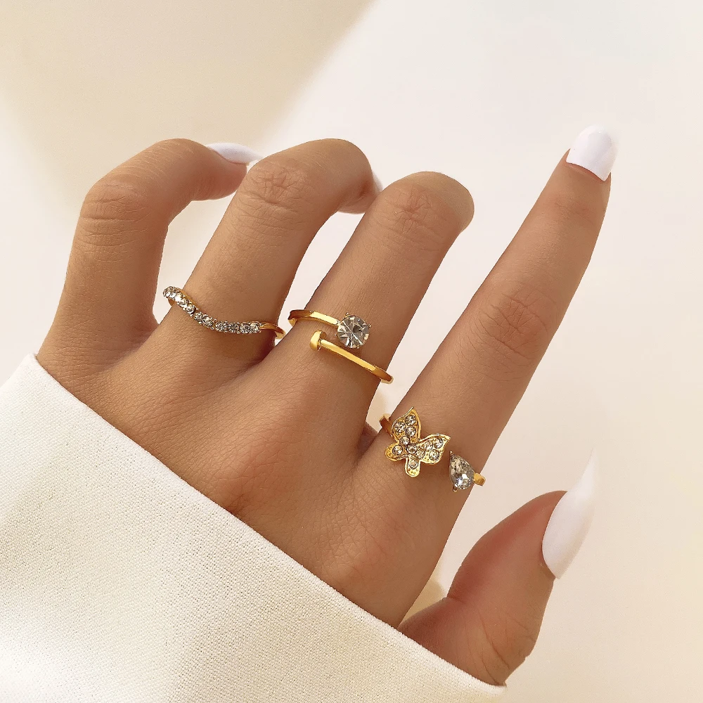 Buy Shining Diva Fashion Latest Stylish Metal Boho Midi Finger Rings for  Women and Girls - Set of 9 (rrsd14220r), Golden at Amazon.in