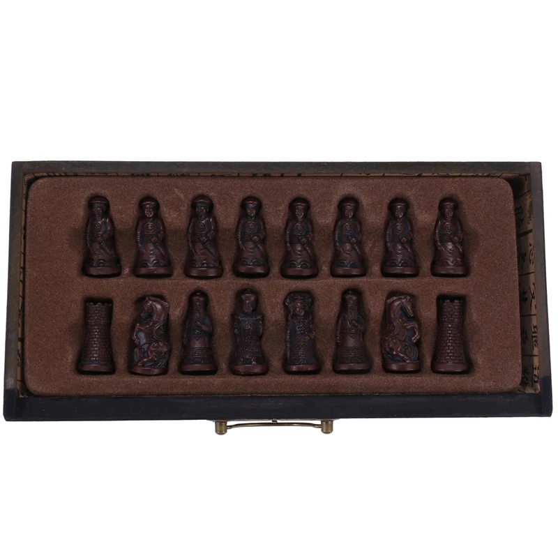 32Pcs/Set Wooden Table Chess Chinese Chess Games Resin Vintage Collectibles Gift Chessman Christmas Birthday Premium Gifts Enter - Image 3
