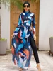 3/4PCS Summer Burkini Femmes Beach Floral Muslim Swimwear Swimsuit Women Burkini With Shawl, Quick Drying, UPF50+