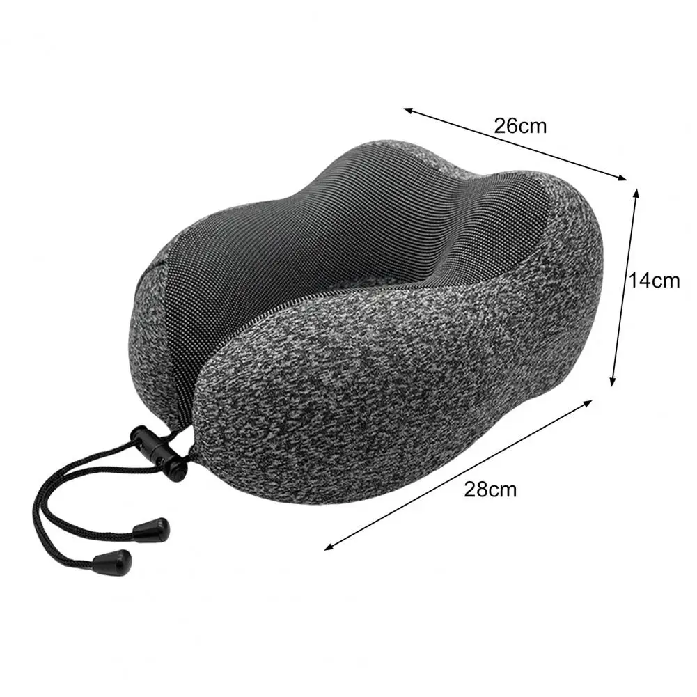 28*26cm Travel Pillow U-Shaped Neck Pillows Breathable Non-Fading Sleeping On Airplanes Memory Foam Neck Support With Zipper 6