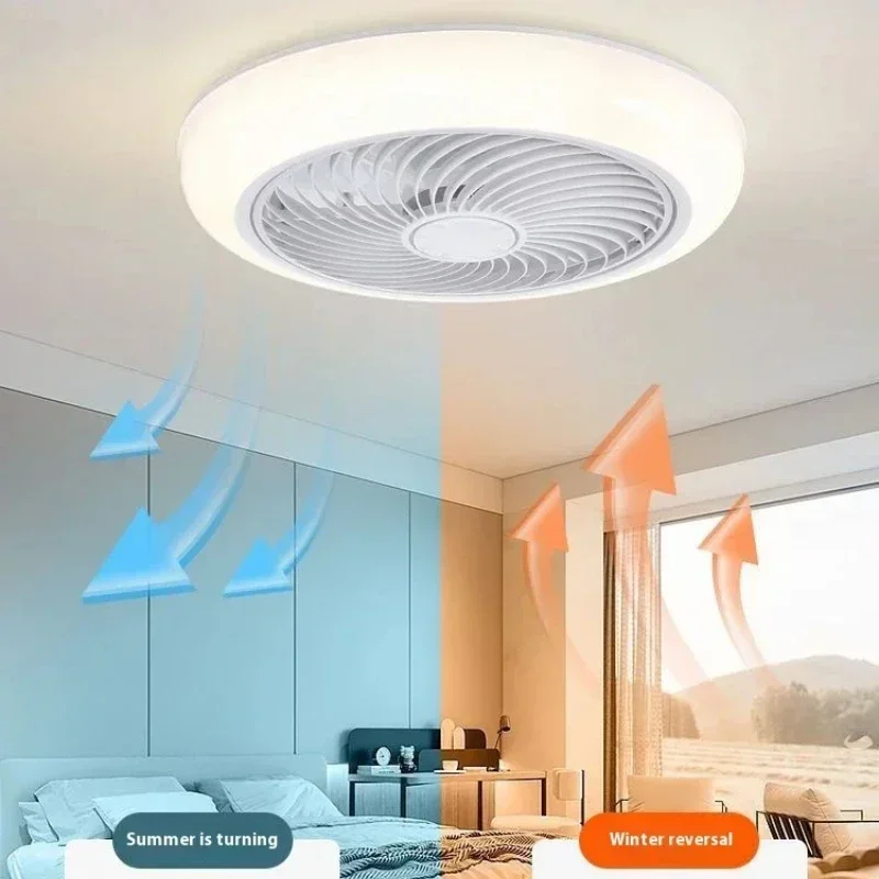 Hot selling intelligent remote control colorful ceiling fan light invisible blade retractable silent [two pieces 10% discount] 6