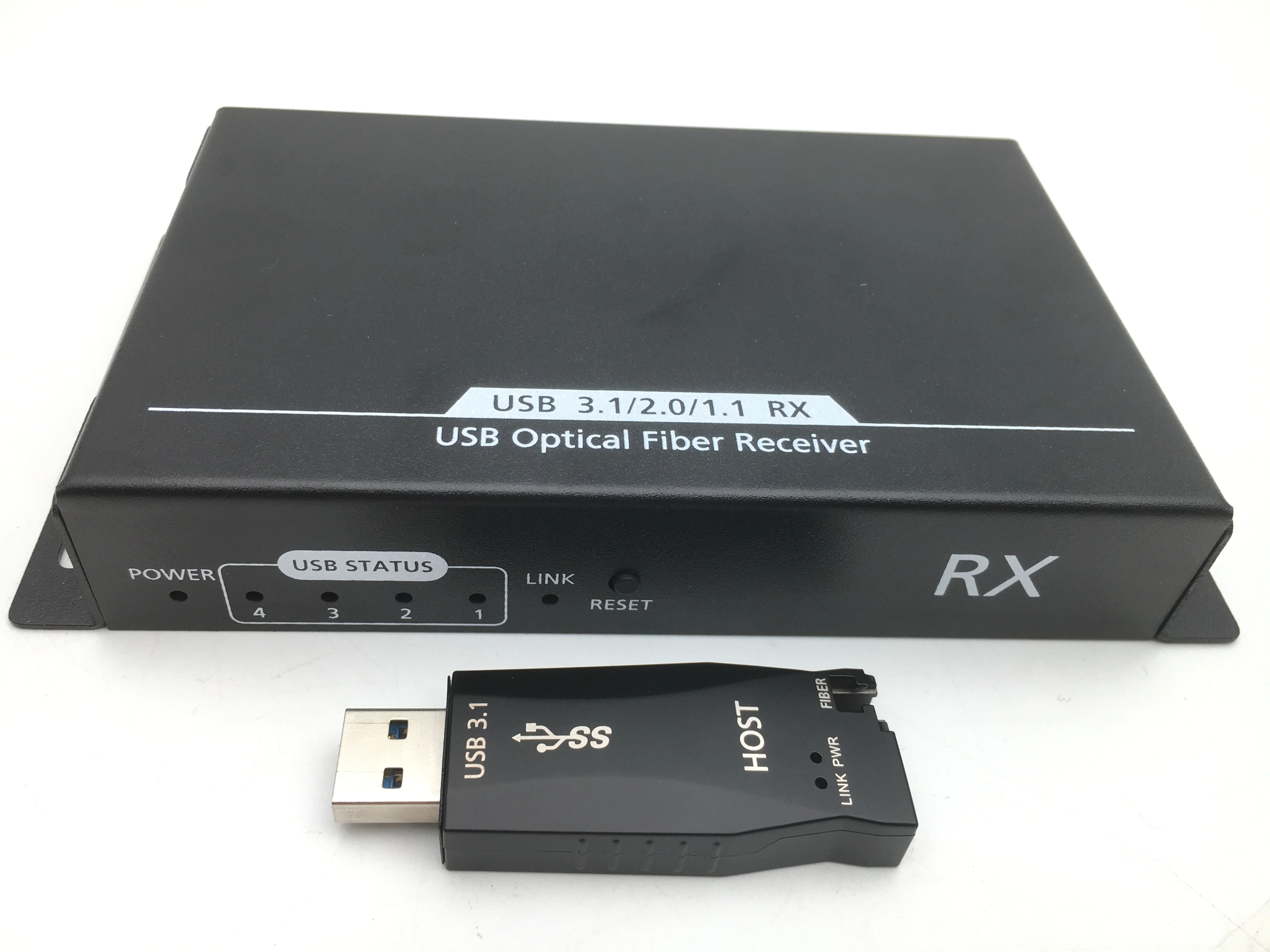 4 port USB3.0 single fiber extender Compatible with USB2.0/1.1/ 1 LC fiber up to 300 meter