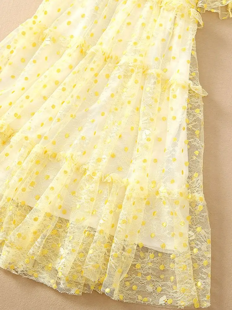 Vestidos de Renda para as Mulheres Zzsluia Babados Gola Puff Manga Designer Fino Elegante Vestido Moda Verão Uma Peça Roupas Femininas 19 Computers & Electronics