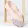 USHINE Yoga Gym Flat Slippers White Pink White Black Canvas Ballet Dance Shoes For Girls Children Women Teacher Ballerina 3