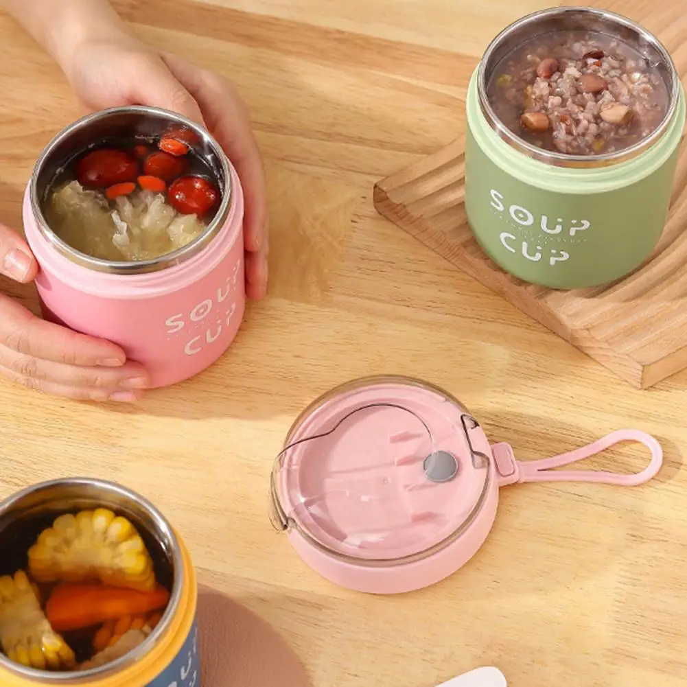 Portable Insulated Soup Cup Flush Design Soup Cup Thermal Insulation Heat  Preservation Students Insulation Soup Cup - AliExpress