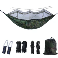 Lightweight Portable Outdoor Camping Hammock with Mosquito Net High Strength Parachute Fabric Hanging Bed Hunting Sleeping Swing 2