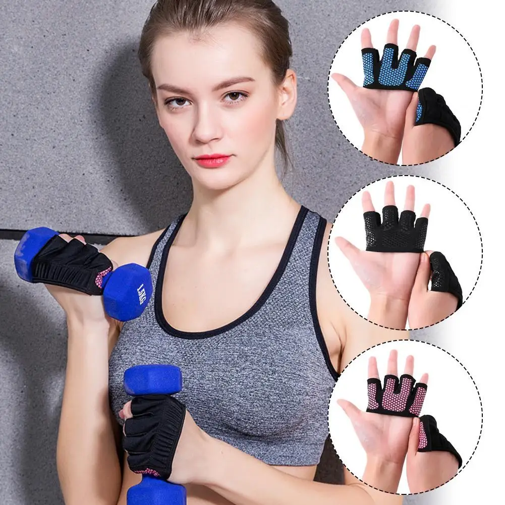 

HOT Gym Gloves Fitness Weight Lifting Gloves Body Building Training Sports Cycling Anti-Slip Breathable for Men Women S/M/L/XL