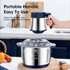Home Electric Meat Grinder 5L Large Capacity Pulverizer Multifunctional Vegetable Fruit Meat Slicing Pulverizer Kitchen Mixer 6