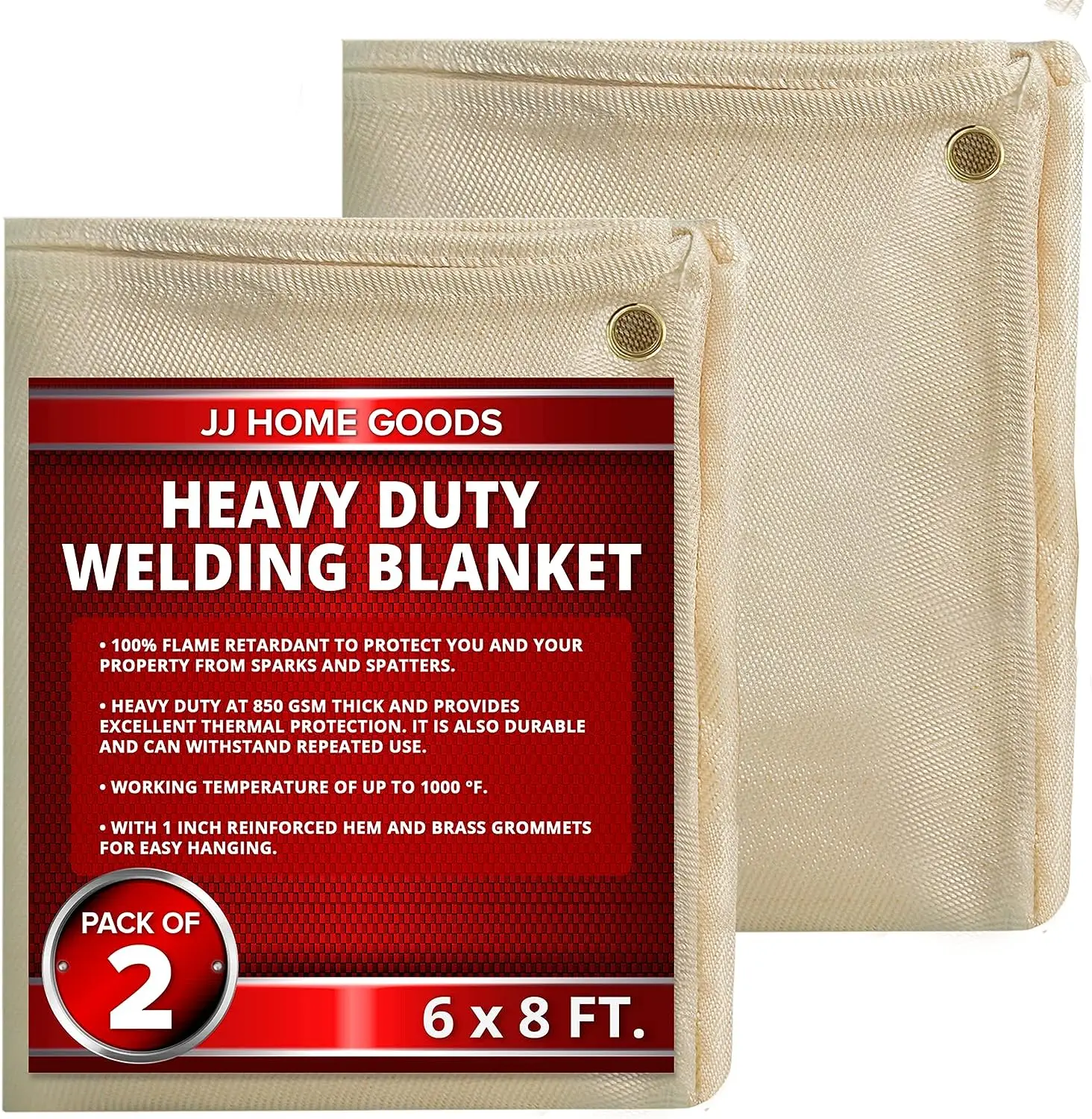 Fiberglass Welding Blanket - Fireproof, Thermal Resistant - 4' x 6' - Pack  of 1