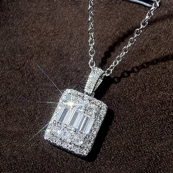 Full Paved Sparkling CZ Stone Pendant Necklace