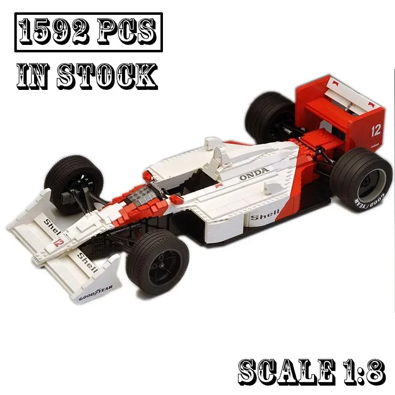 

Classic model MP4-4 - scale 1:8 Formula 1 Race Car Model Buiding Kit Creators Block Bricks Toys for Kids Birthday Gifts Boys Set