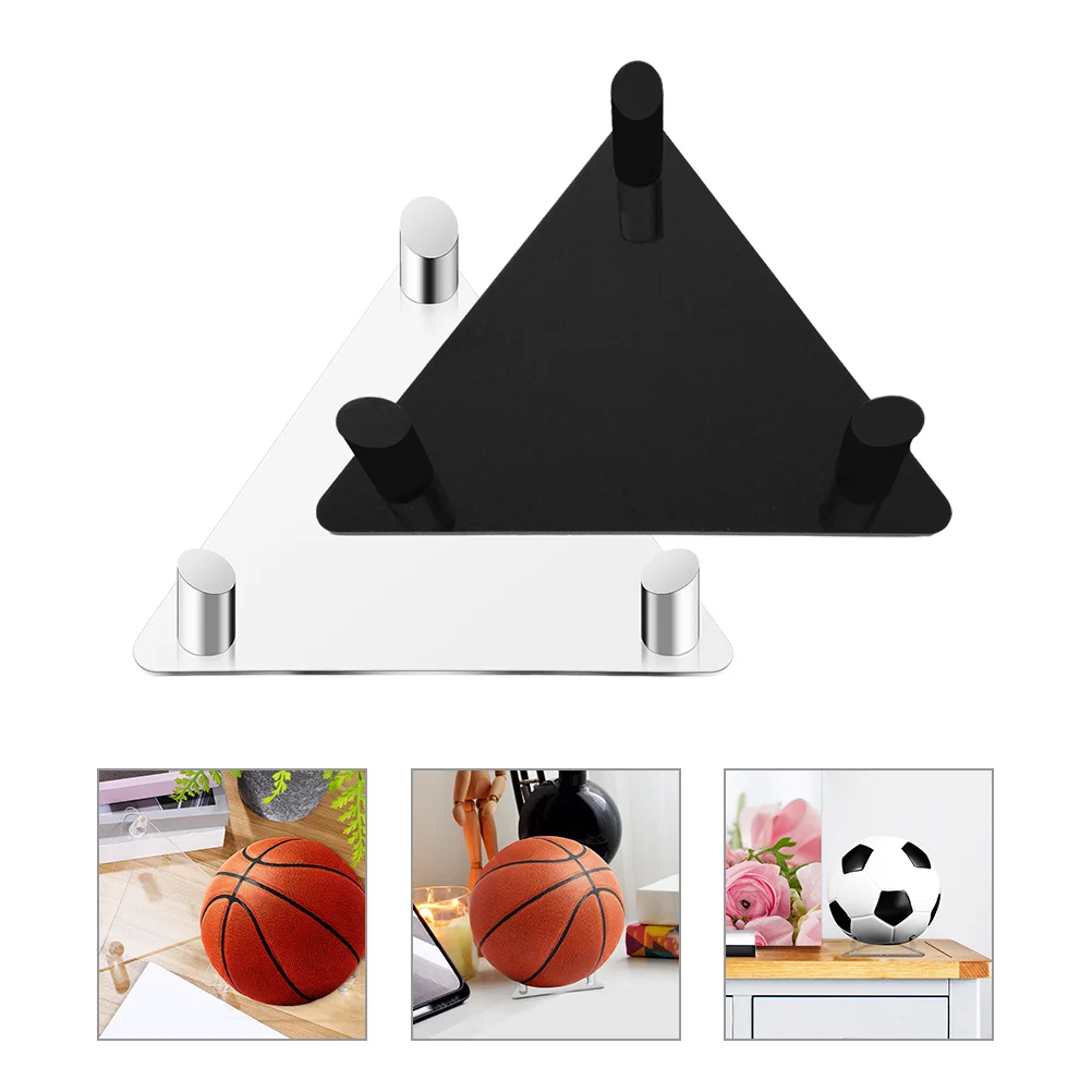 

2 Pcs Football Bracket Basketball Racks for Balls Display Shelves Exercise Stand Soccer Baseball