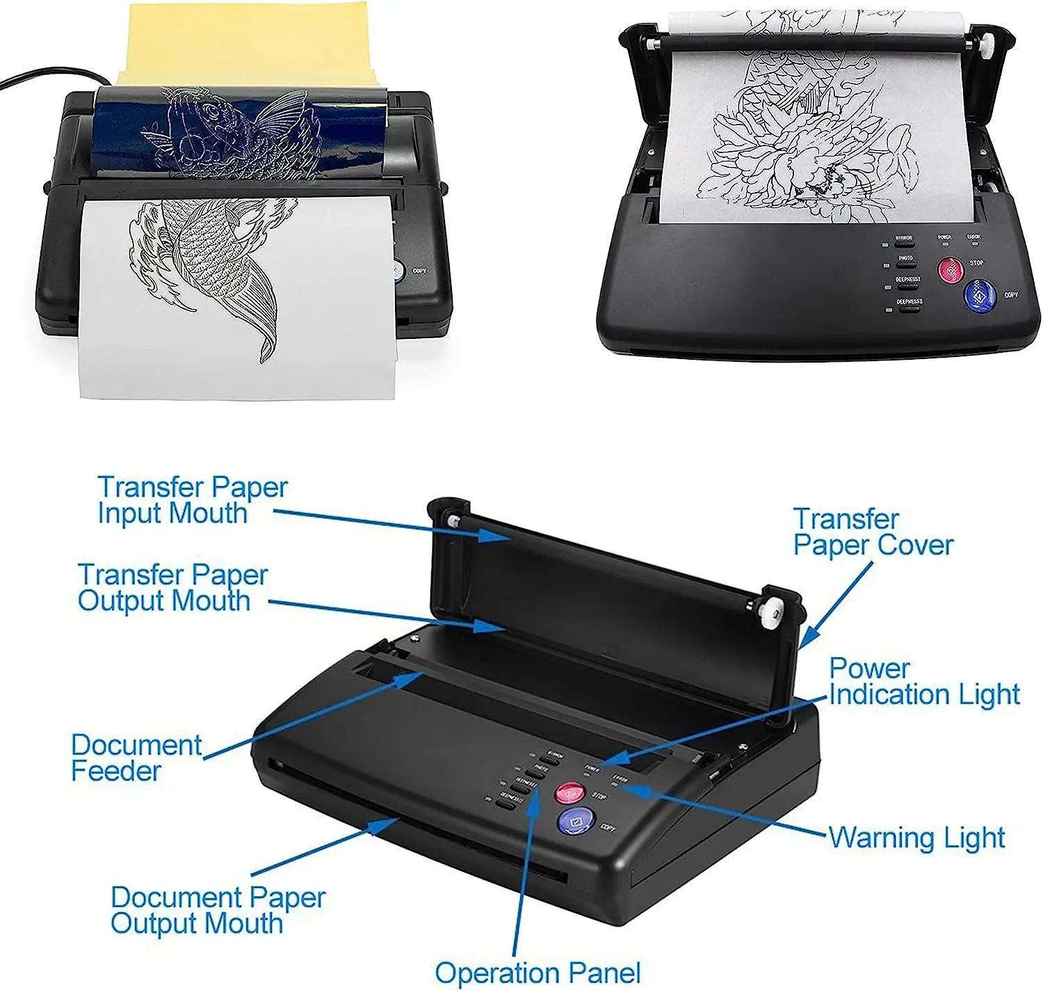 Tattoo Transfer Pape POSEIDON 10/30/50/100Pcs A4 Tattoo Transfer Pape For Permanent Makeup Tattoo Machine Tattoo Supplies Kit 5