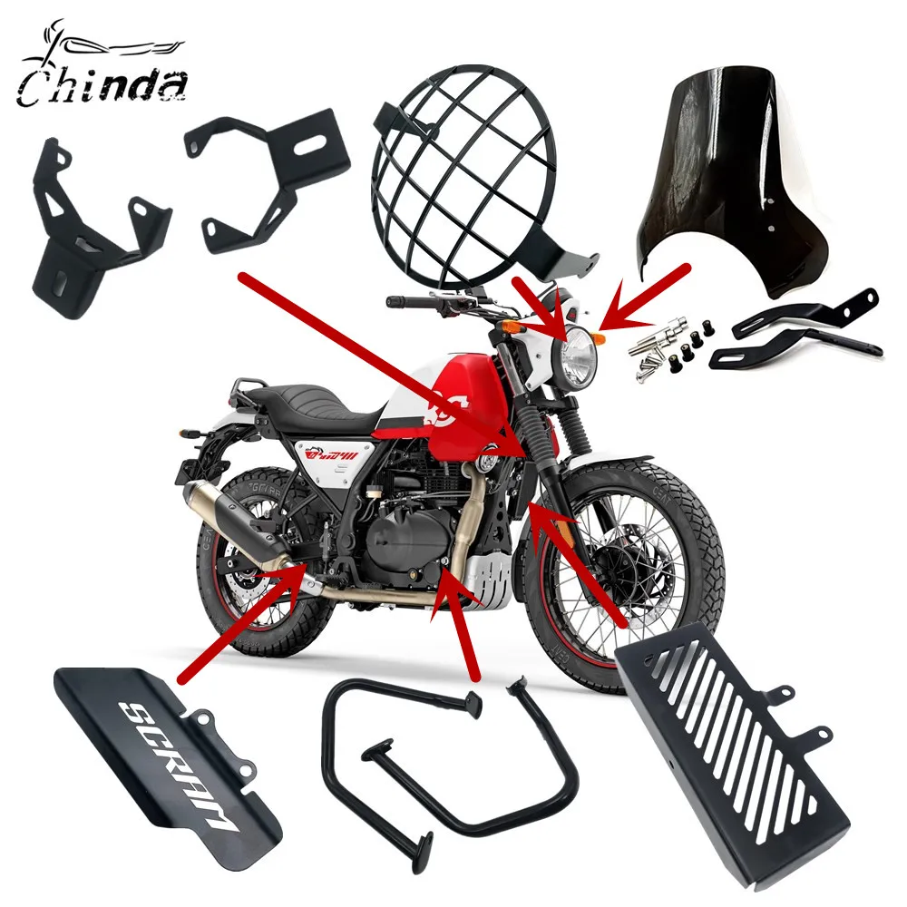 Per Himalayan Scram411 Scram 411 Himalayan 411 2022 2023 Parti Del Motociclo Accessori Per La Modifica Completa Dell'Auto