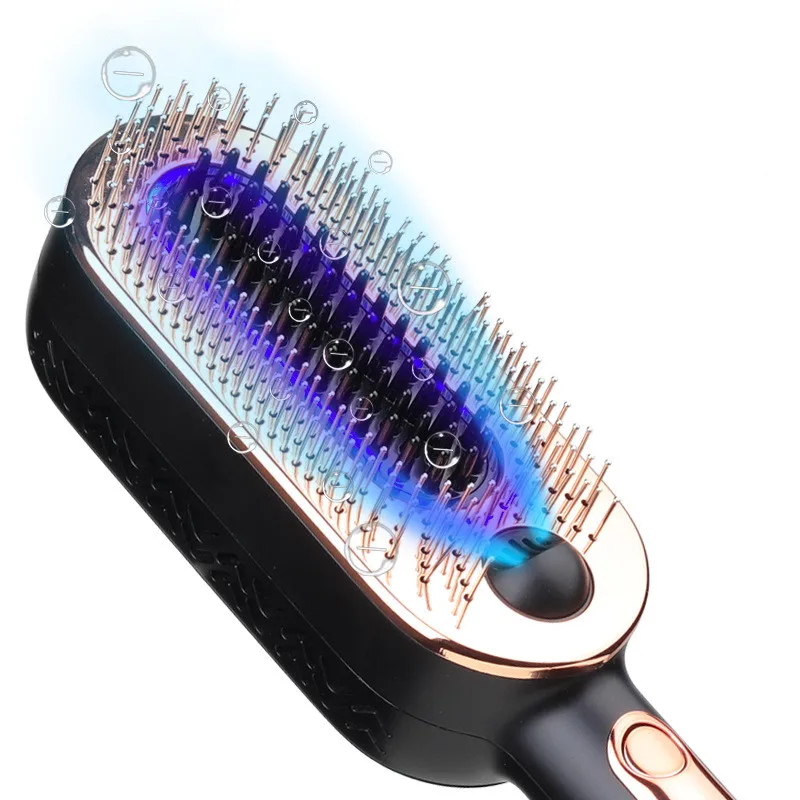 New Arrival Beauty Blue Light  Electric Negative Ion Hair Straightener Styling Comb Brush Anion Electric Straight Hair Comb new arrival for mercedesbenz w204 x204 w212 c e class glk 2008 2015 car ceiling light switch button trim cover auto accessories