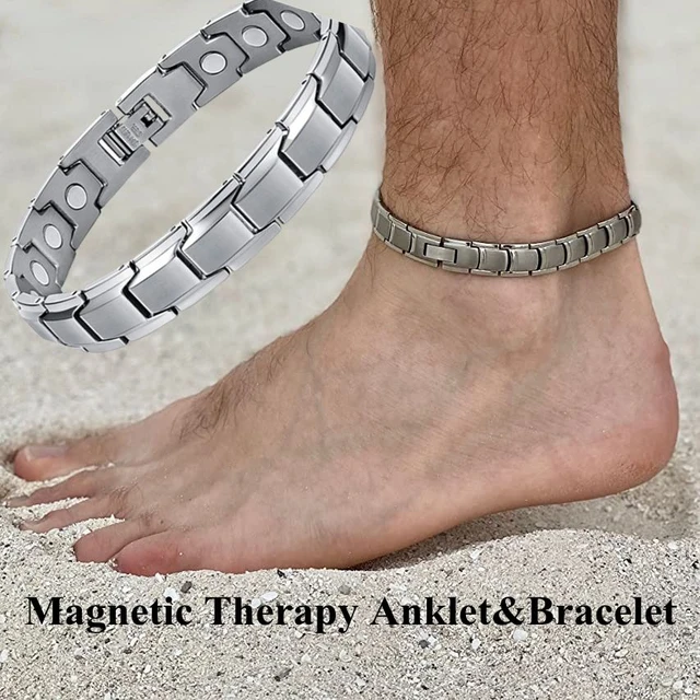 Magnetic Therapy Anklet Anti Swelling Pain Relief Jewelry Accessories  Glossy Black Strong Magnet Anklet Ankle Bracelet For Daily Life | Fruugo NO