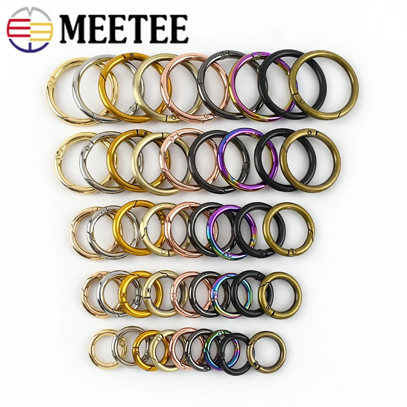 10Pcs 10-70mm Metal O Rings Buckles Circle Connection Hook DIY Bag Strap  Hook Ring Buckle Belt Dog Collar Decoration Accessories