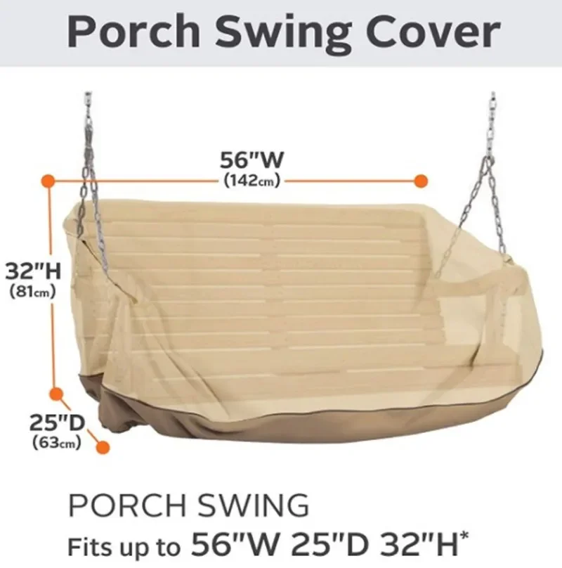 Outdoor Hanging Swing Chair Cover Yard Home Use Sun Protection UV Protection Open Air Hanging Swing Cover