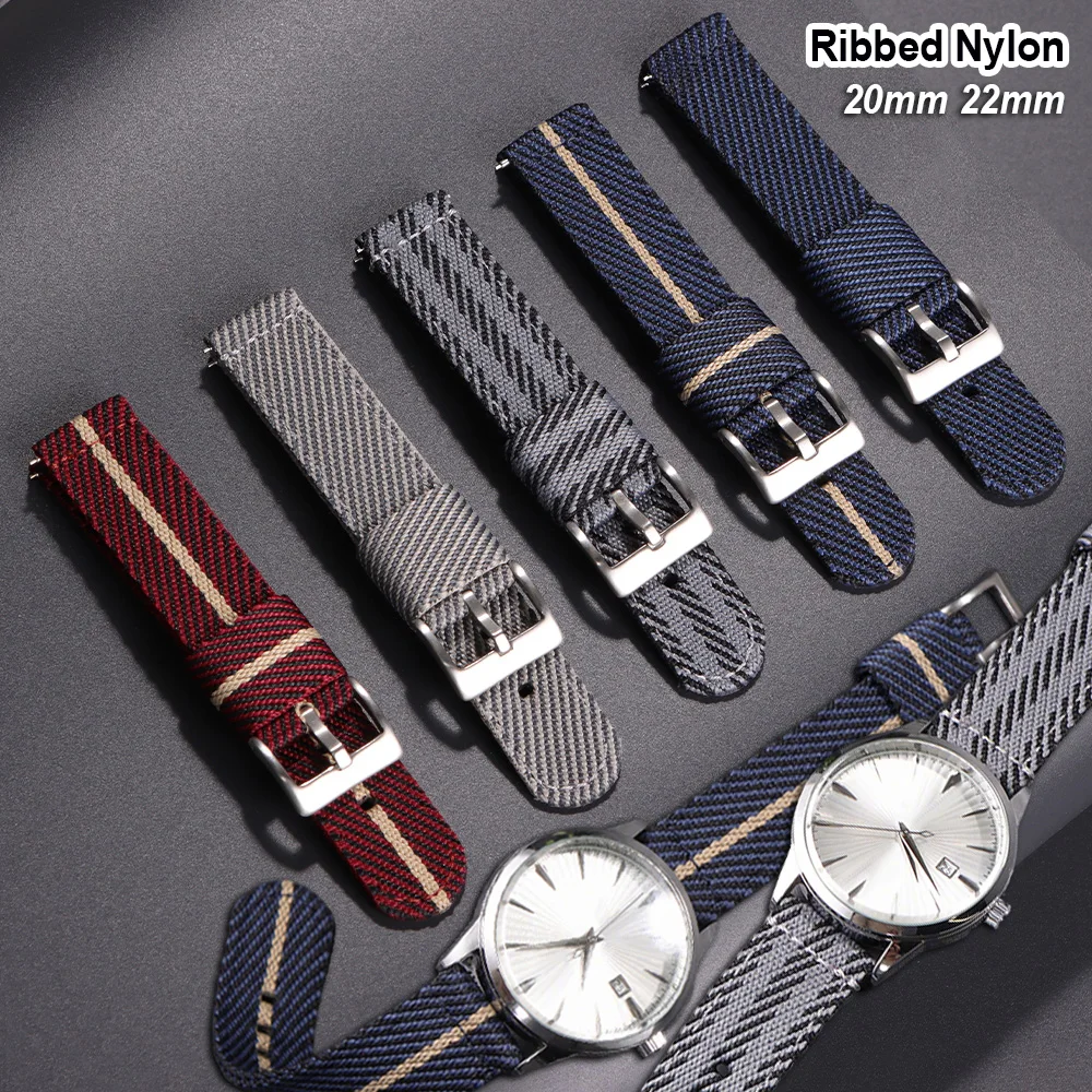Premium Smooth Nylon Quick Release Watch Strap - Woven Replacement Wristband