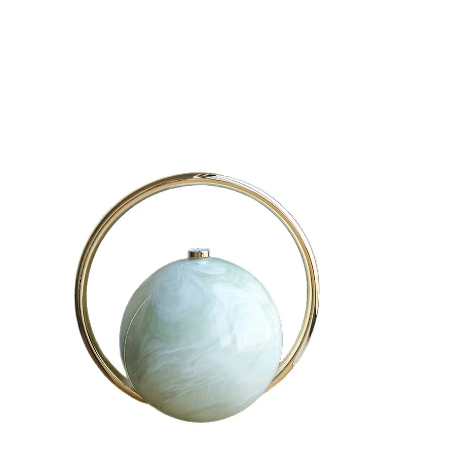 Brand Evening Clutch With Ball Handle Electroplated Pearl Bag Women's Round Creative Handbag Mini Trendy Pvc Women's Coin Purse