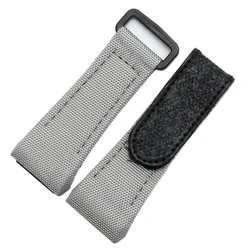 Nylon Canvas Watchband in Orange, Red, and Black - 27mm (Gray)
