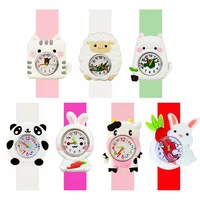 2024 New Cartoon Animals Children Watches Baby Learn Time Puzzle Toy Bracelet Girls Kids Watches Birthday Gift for Kid Aged 2-14 1