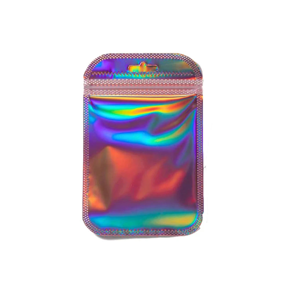 50pcs Charming Resealable Foil Zipper Pouches for Jewelry Storage and Packaging Solutions
