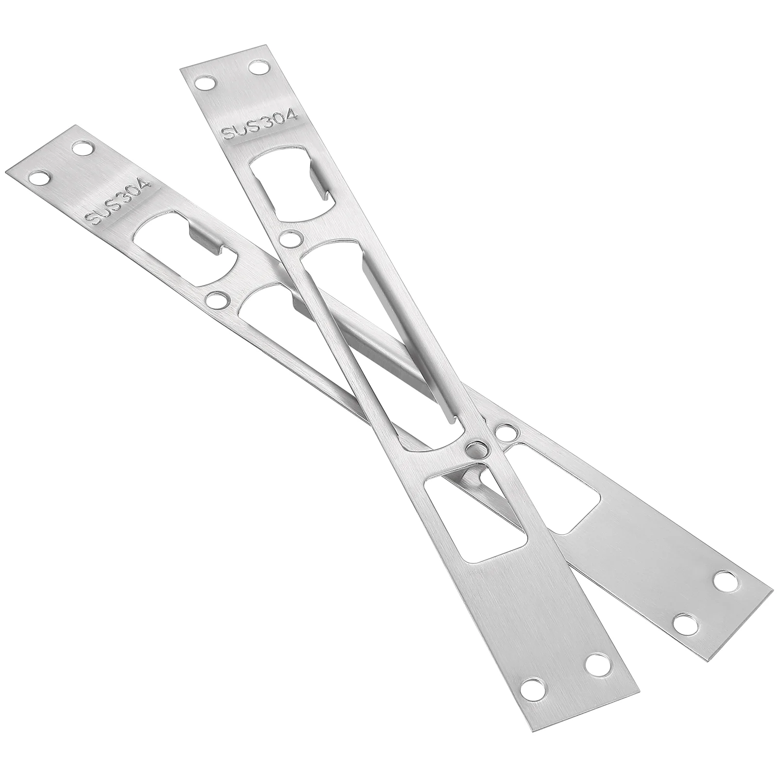 2 Pcs Door Lock Security Frame Buckle Knobs Handle Doors Stainless Steel Kick Plate Hole Cover