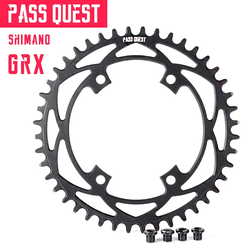 

PASS QUEST 7075 High quality Bicycle Chainring 110BCD 36-48T Wide Narrow Teeth Chain Wheel for SHIMANO GRX Crank 4-Claw