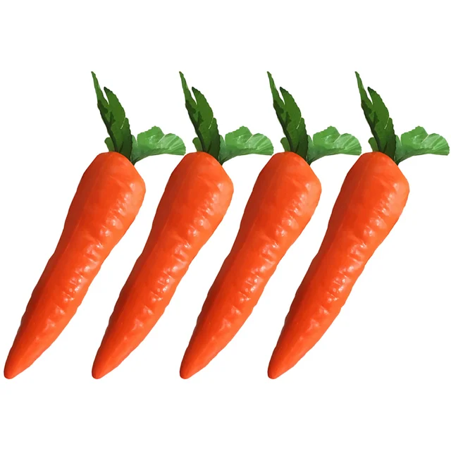 4 Pcs Artificial Carrot Foam Vegetable Photo Prop Food Toy Mini Toys Decorations Party Favor Fake Vegetables