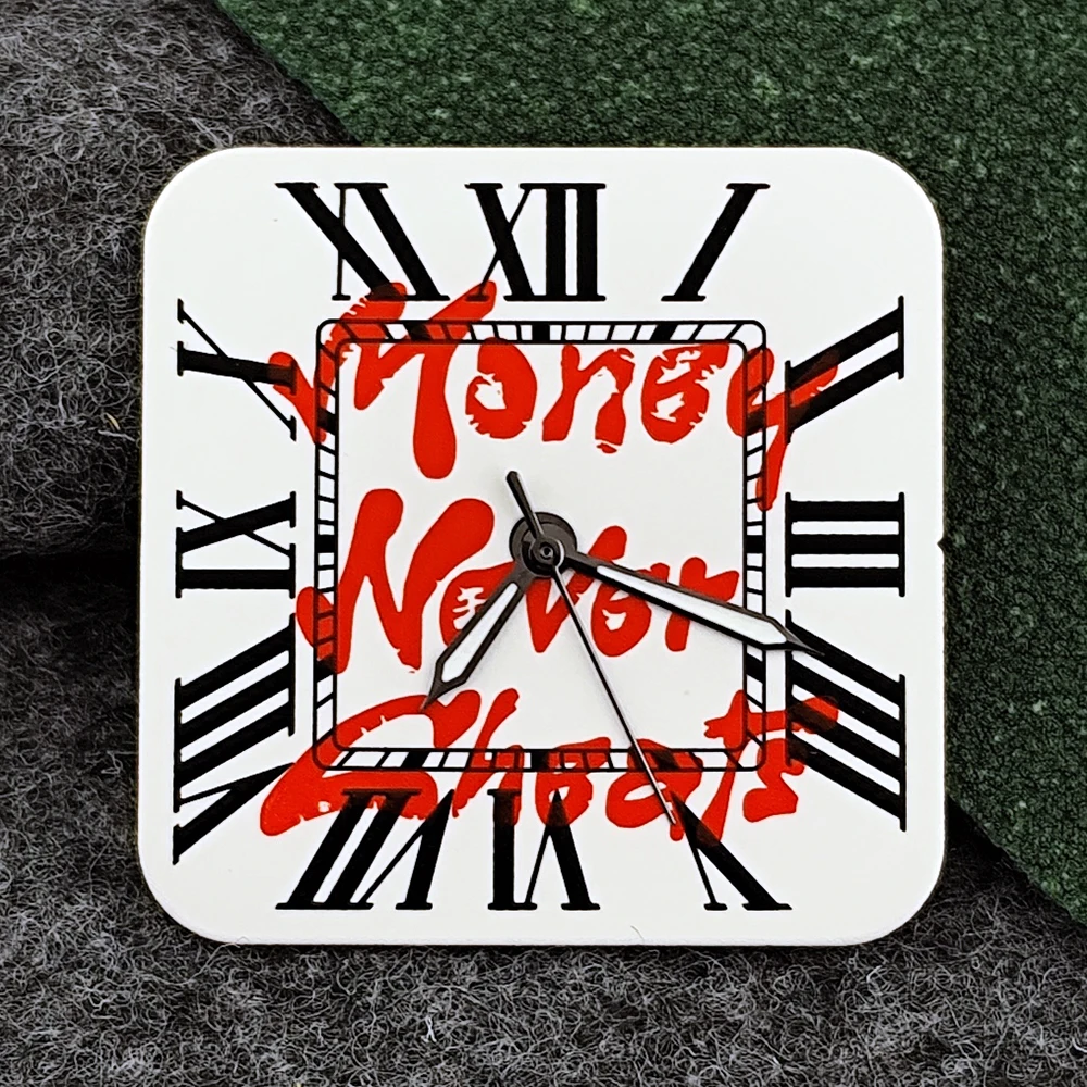 Square Dial 'Time is Money' Customized Watch Face for Premium Watch Accessories