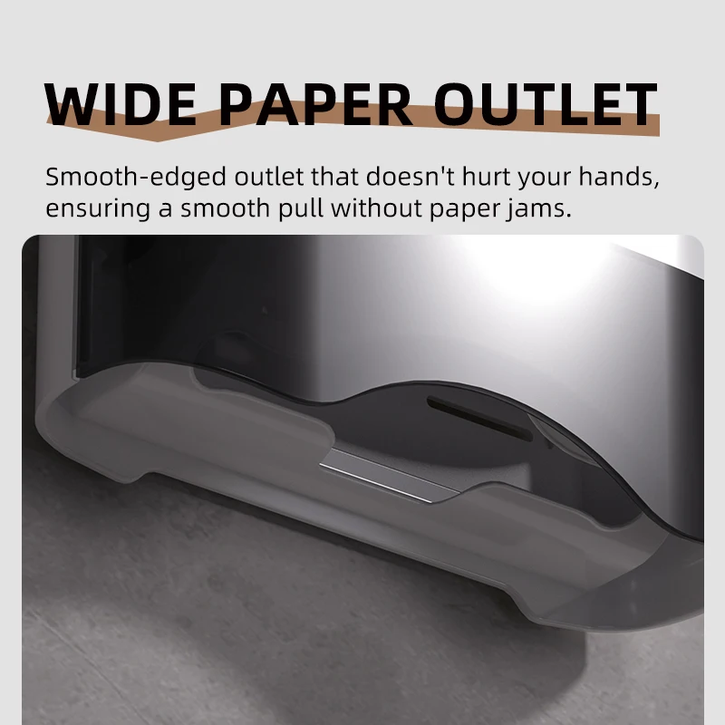 Bathroom Paper Towel Dispenser Tissue Roll High Capacity Precision Level Paper Box Towel Holder for Toi
