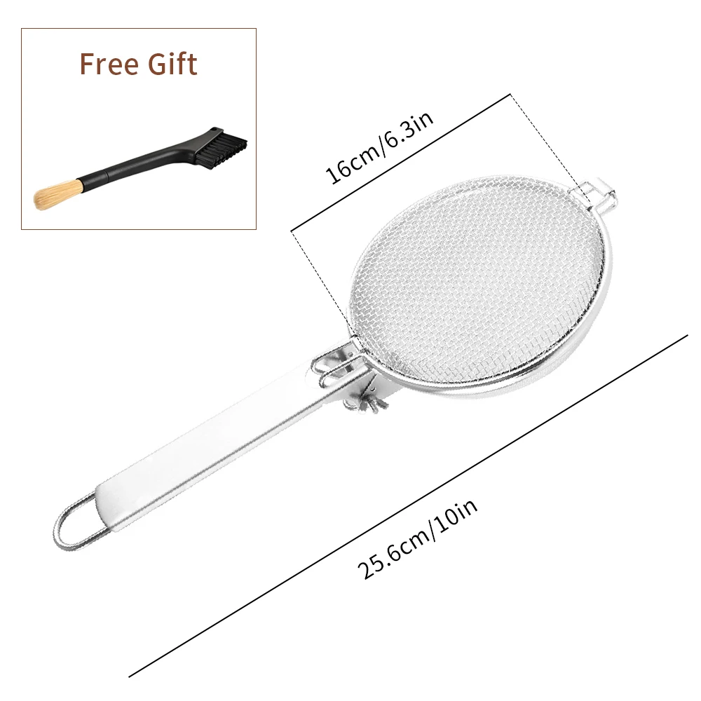 Compact Handheld Coffee Bean Roasting Mesh Pan - Unique Foldable Design