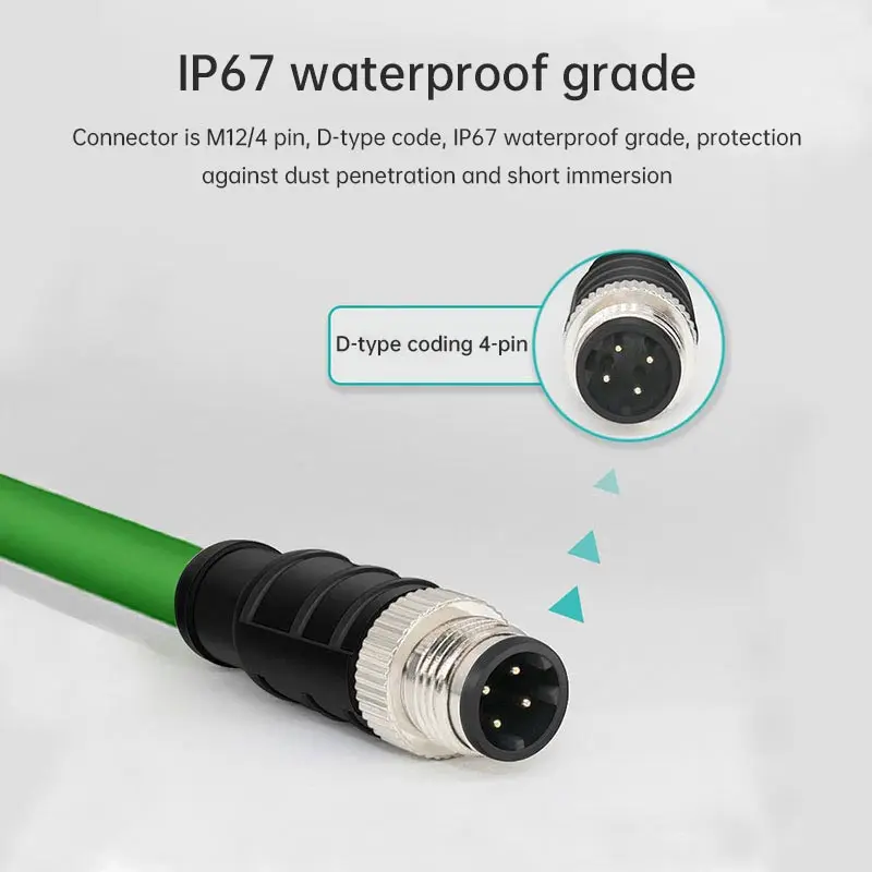 3メートル 車用品・バイク用品 ZBLZGP 工業用 イーサネット M12 4ピン