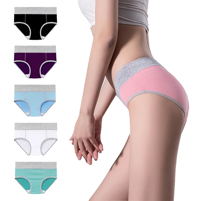 Women's Cotton Underwear High Waist Stretch Briefs Postpartum Underwear for Women  after Birth Underwear for Leggings No Show - AliExpress