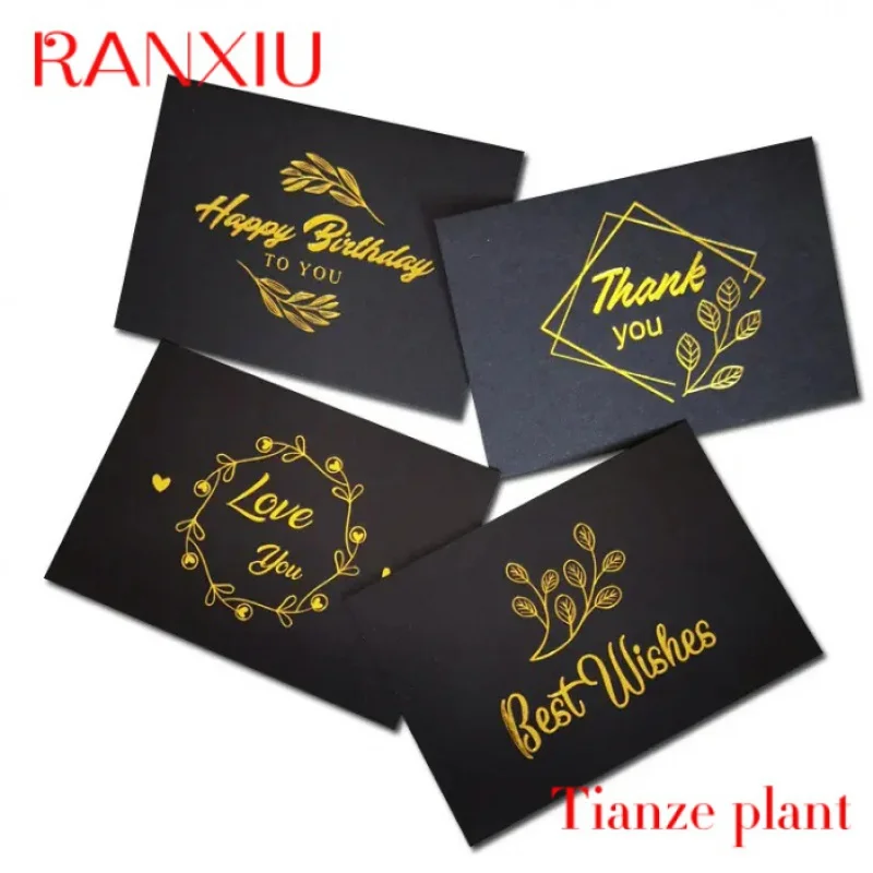 Custom Wholesale Cheap Fast Production Customized Coated Paper Printing Gold Foil Logo Paper Business Thank You Card