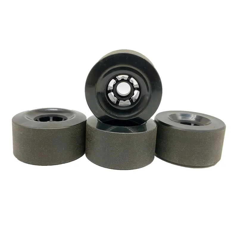 NewForelectricskateboard4pcsmatte97mmBlackskateboardBigwheels